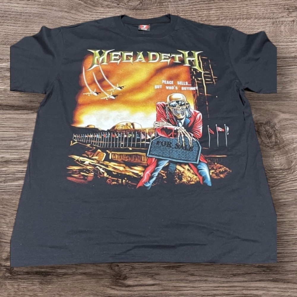 Megadeth Tour Shirt Black Graphic Size Large